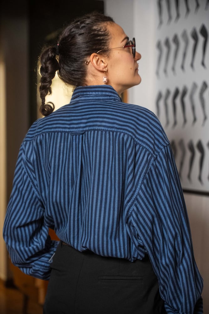 Image of Camicia Velluto rigata