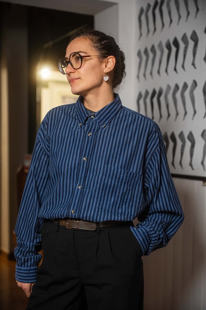 Image of Camicia Velluto rigata