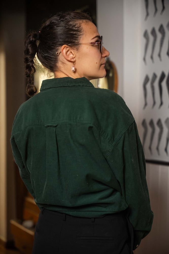 Image of Camicia velluto bosco