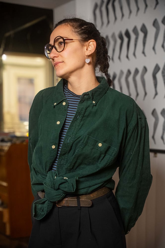 Image of Camicia velluto bosco