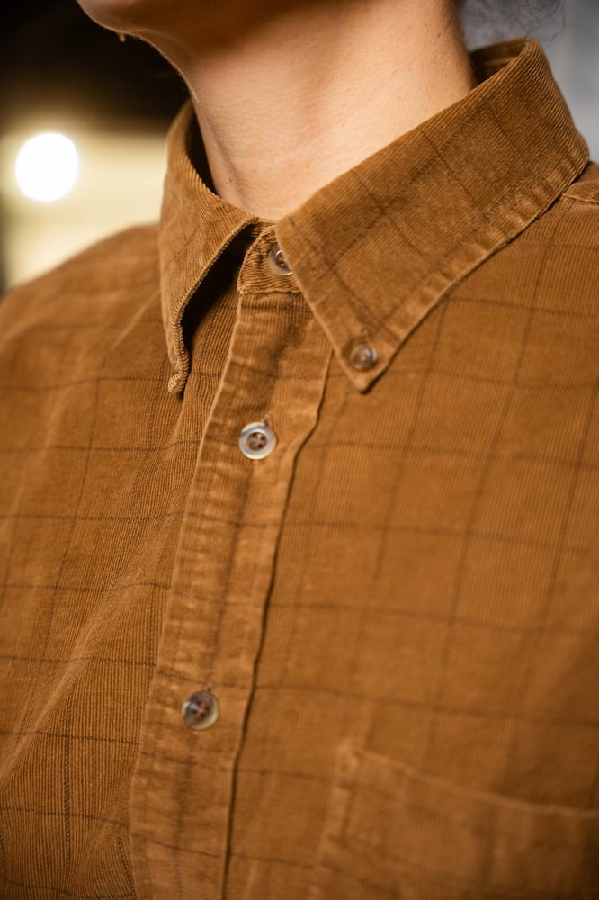 Image of Camicia in velluto quadroni