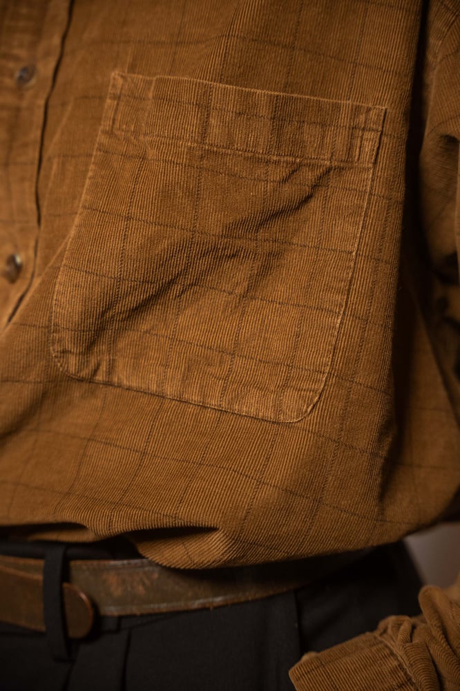 Image of Camicia in velluto quadroni