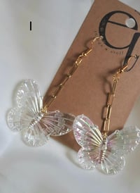 Image 9 of (holografisch/glow in the dark) schmetterling ohrringe