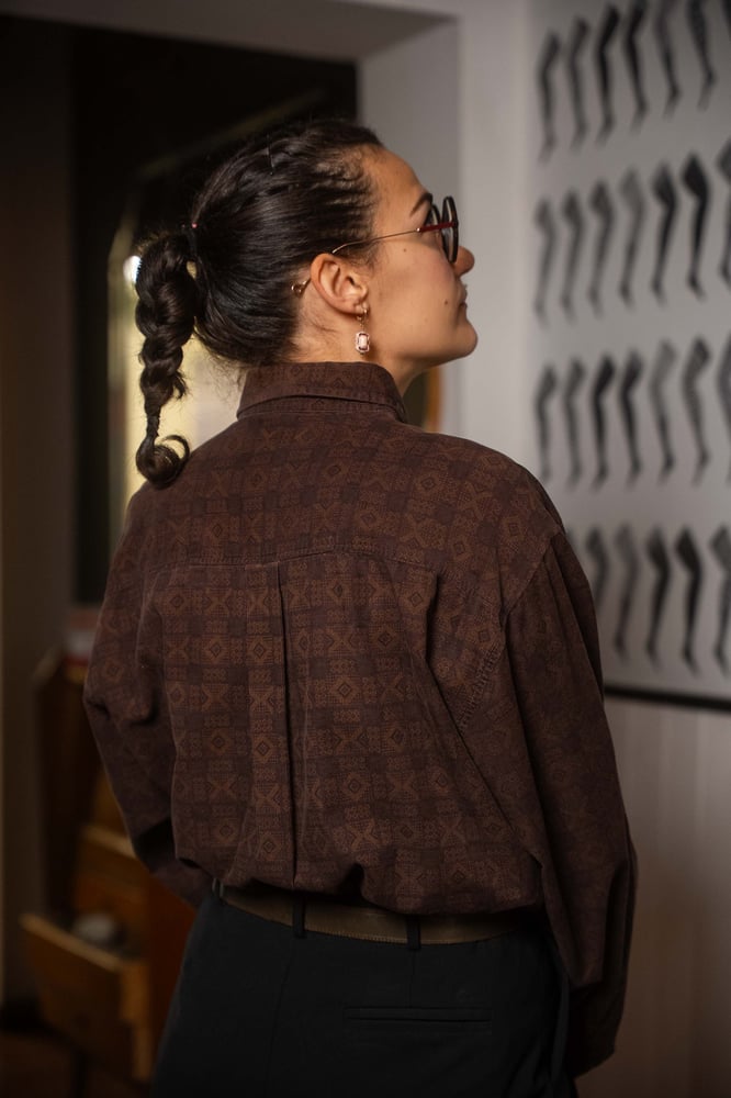 Image of Camicia velluto fantasia