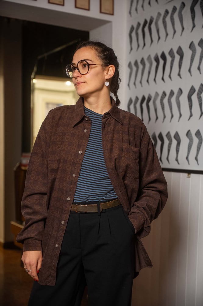 Image of Camicia velluto fantasia