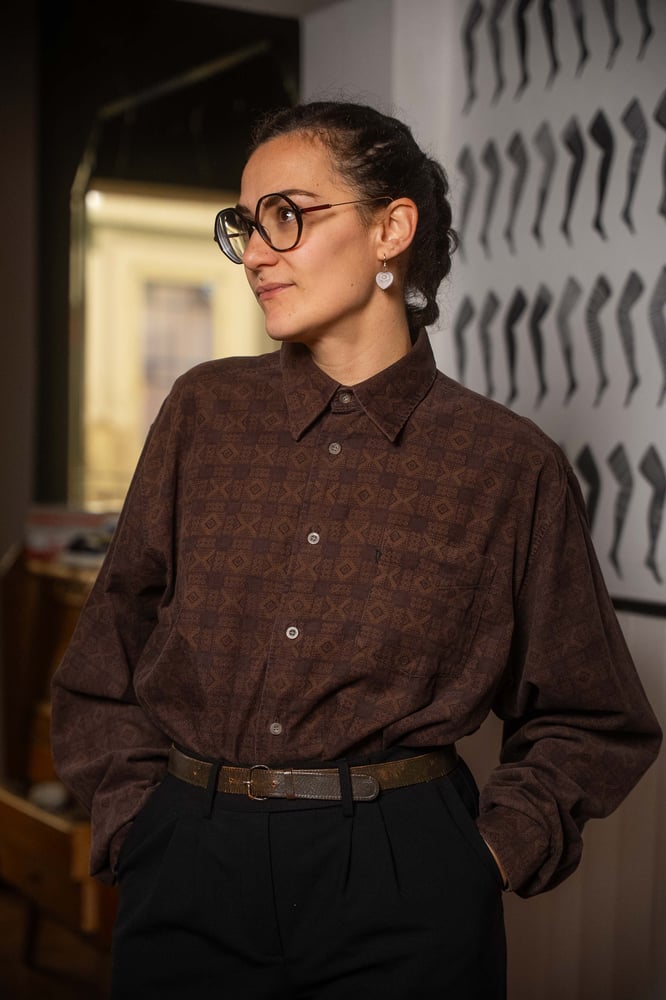 Image of Camicia velluto fantasia