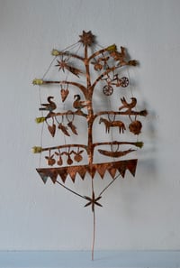 Image 1 of Folk Christmas tree with bicycle