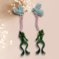 Image 1 of Frog and Insect Earrings