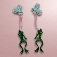 Image 2 of Frog and Insect Earrings