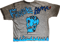 Image 2 of Faded Halo "TV" Weighted Tee