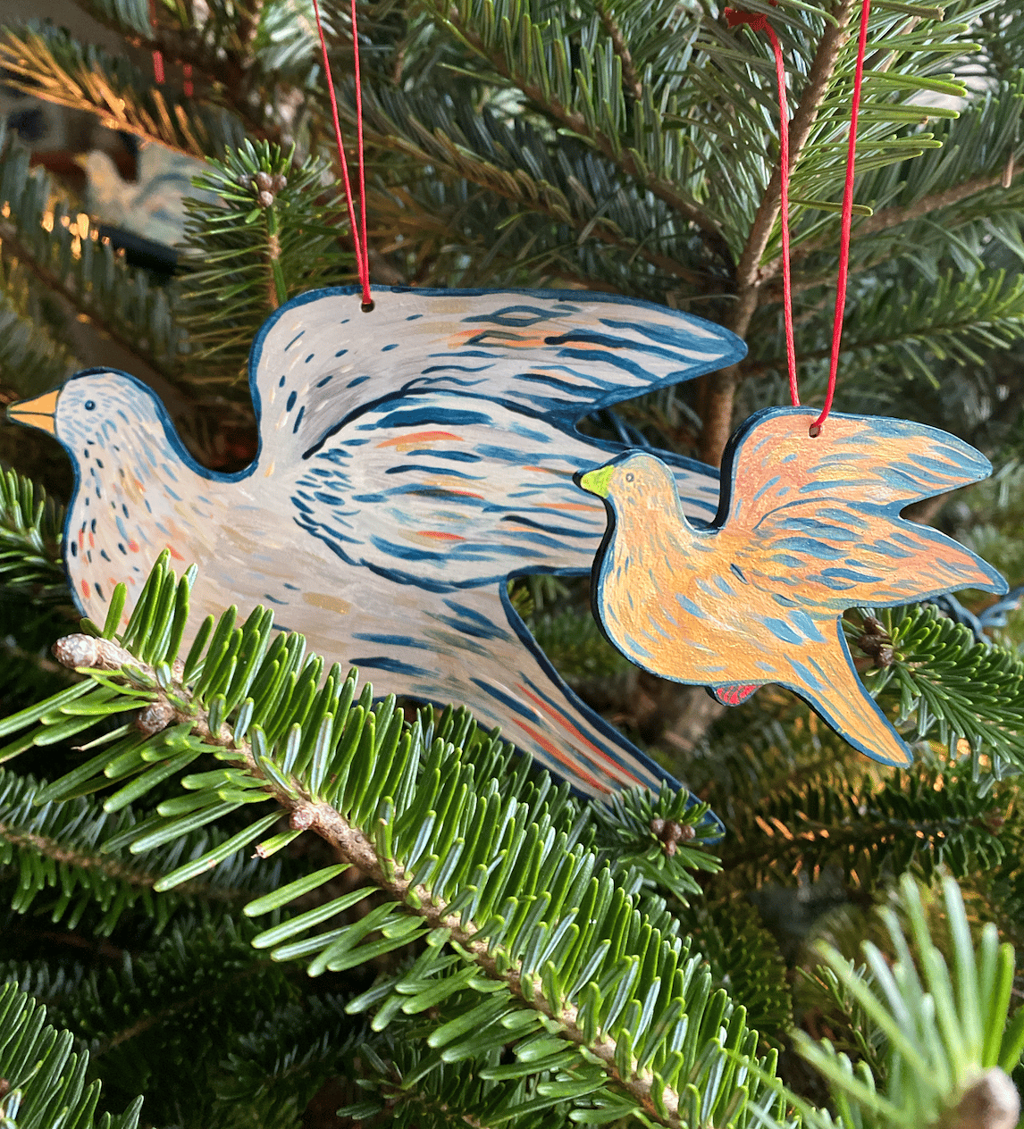 Image of Medium handpainted birds