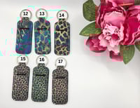 Image 3 of Leopard, Lip Balm, Lipstick, Keychain, Clip-On Sleeve, Travel Key Ring Holder