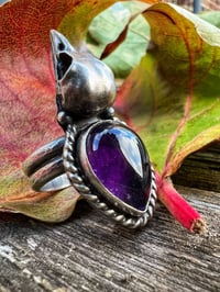 Image 2 of Raven Ring with Amethyst