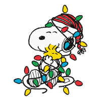 Snoopy Christmas lights SVG & PNG File