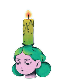 Candle Head Sticker