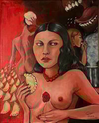 In my Dumpling Shoppe - original painting