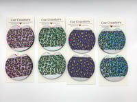 Image 4 of Leopard Car Coaster, Car Holder, Cup Holder Mat