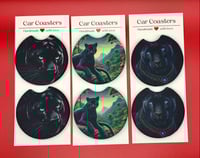 Image 2 of Car Coaster Black Panther and Bass Fish