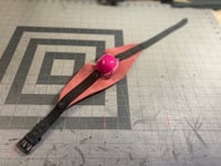 Image 2 of Bargain Box - Single Strap Panel Gag  (Metallic Pink)