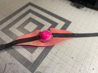 Image 3 of Bargain Box - Single Strap Panel Gag  (Metallic Pink)