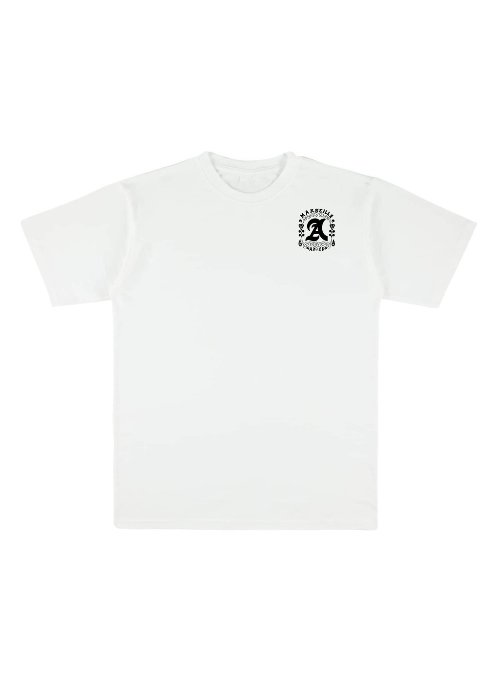 T-SHIRT MARSEILLE LONGCHAMP V2 AZED X MAISON MÈRE  (BLANC/NOIR)