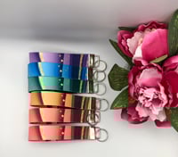 Image 2 of Wristlet Keychain, Marble and Gold, Key Fob, Car Keys 5” Wristlet