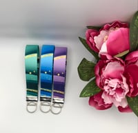 Image 3 of Wristlet Keychain, Marble and Gold, Key Fob, Car Keys 5” Wristlet