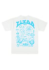 T-SHIRT ZIZOO V2 AZED X MAISON MÈRE  (TURQUOISE/BLANC)
