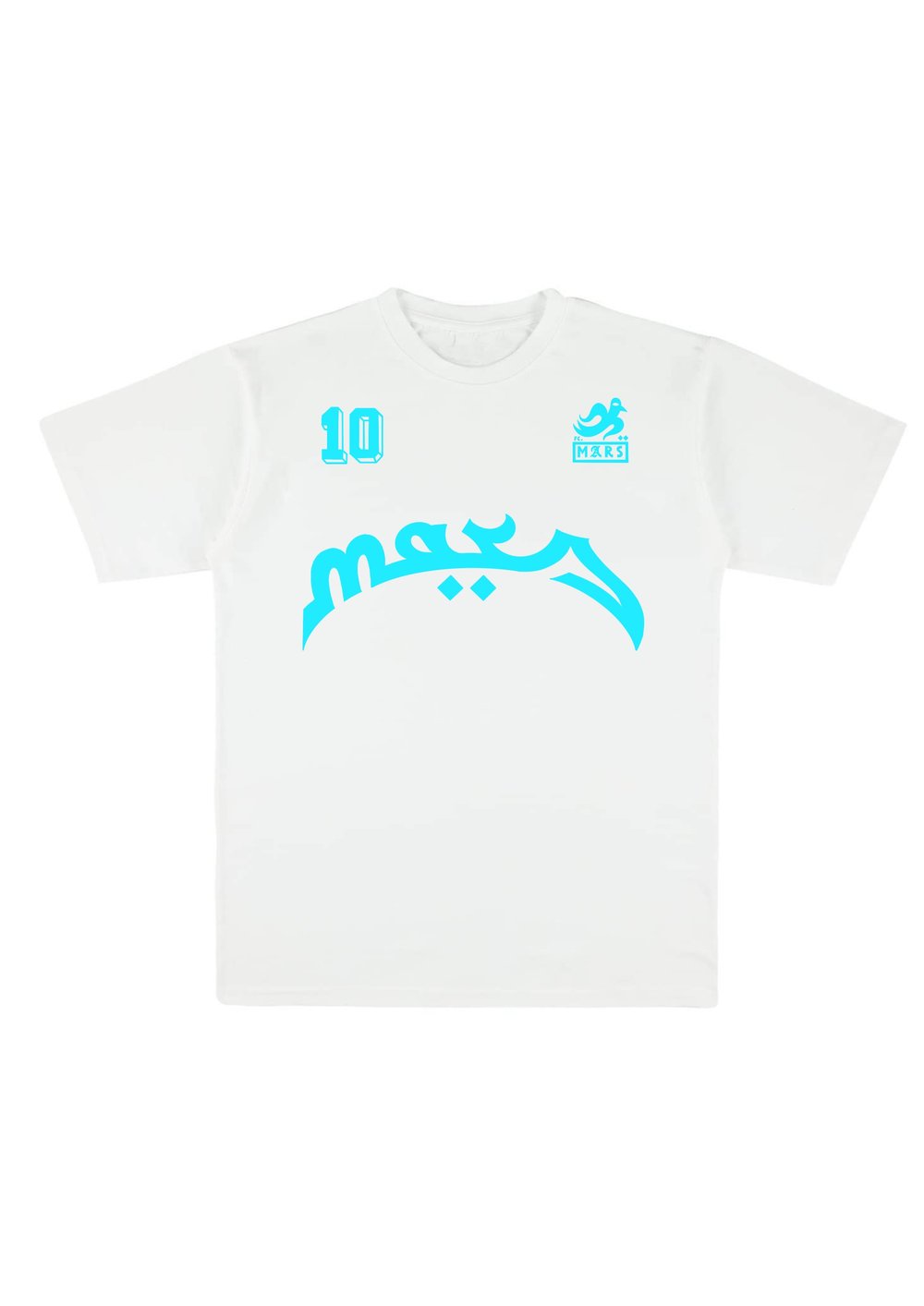 T-SHIRT ZIZOO V2 AZED X MAISON MÈRE  (TURQUOISE/BLANC)
