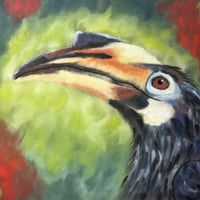 Image 2 of Original Pastel Painting: Hornbill Dreams