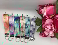 Image 2 of 5 inches Wristlet Keychain – Floral Design, Key Fob for Car Keys