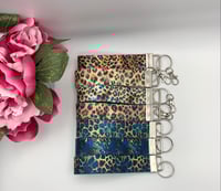 Image 3 of Leopard Print, Wristlet Keychain, Key Fob Wristlet, Wristlet Keychain 