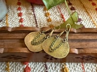 Image 5 of Medium Alisha earrings . Solid brass construction n.31