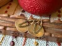 Image 10 of Medium Alisha earrings . Solid brass construction n.31