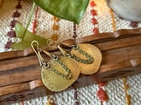 Image 12 of Medium Alisha earrings . Solid brass construction n.31