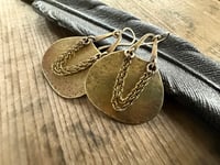 Image 11 of Medium Alisha earrings . Solid brass construction n.31