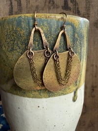 Image 3 of Medium Alisha earrings . Solid brass construction n.31