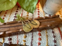 Image 14 of Medium Alisha earrings . Solid brass construction n.31