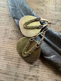 Image 13 of Medium Alisha earrings . Solid brass construction n.31