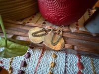 Image 15 of Medium Alisha earrings . Solid brass construction n.31