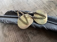 Image 17 of Medium Alisha earrings . Solid brass construction n.31