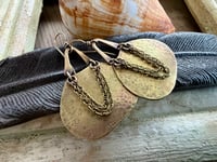 Image 4 of Medium Alisha earrings . Solid brass construction n.31