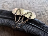 Image 9 of Medium Alisha earrings . Solid brass construction n.31