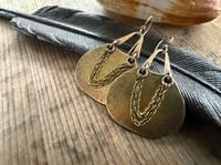 Image 21 of Medium Alisha earrings . Solid brass construction n.31