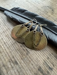 Image 16 of Medium Alisha earrings . Solid brass construction n.31