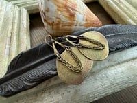 Image 23 of Medium Alisha earrings . Solid brass construction n.31