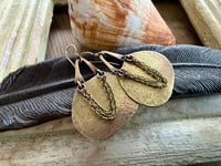 Image 1 of Medium Alisha earrings . Solid brass construction n.31