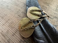 Image 25 of Medium Alisha earrings . Solid brass construction n.31