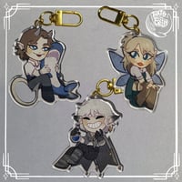Image 1 of [ORIGINAL CHARACTER] - keychains - Rakka, Zava and Iris