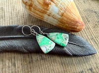 Image 13 of Sterling Silver and Variscite earrings. N63